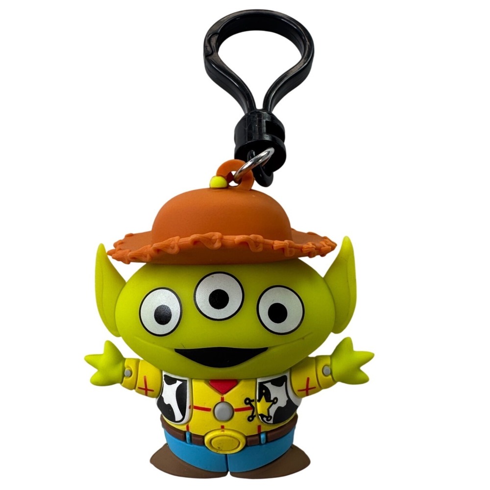 Disney Pixar Toy Story Alien Woody Cosplay 3D Foam Bag Clip Keychain Collector